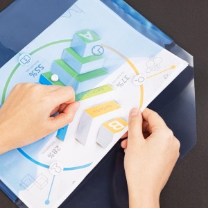 Mapă plastic cu buton Deli, A43