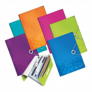 Mapă plastic tip proiect cu 6 compartimente Leitz WOW, A4