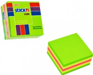 Notes autoadeziv 51x51 mm Stick"n 250 file - NEON/ PASTEL