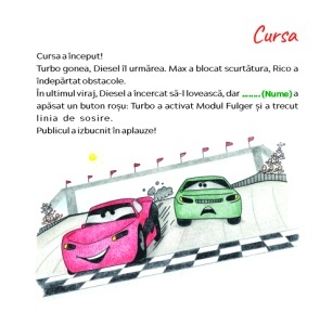 Carte de povești personalizată cu poza și numele copilului – Orașul Mașinuțelor8