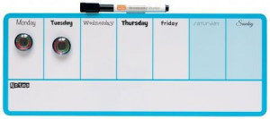 Organizator magnetic săptămânal, 14x36 cm, albastru, NOBOOrganizator magnetic săptămânal, 14x36 cm, albastru, NOBO