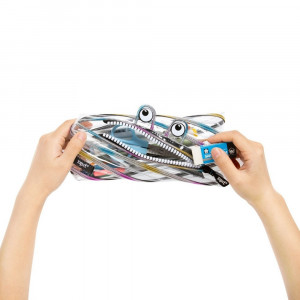 Penar cu fermoar, ZIPIT Clear Monster - curcubeu - Img 3