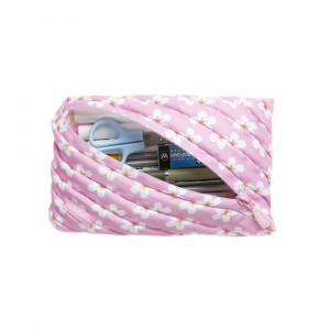 Penar cu fermoar, ZIPIT Fresh Jumbo - roz cu flori - Img 4