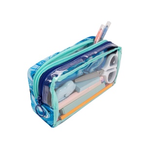 Penar cu fermoar ZIPIT Half & Half, cu 2 buzunare - Blue Waves2