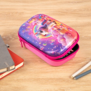 Penar cu fermoar ZIPIT Lenticular Top Storage Box - Unicorn PinkCloud6