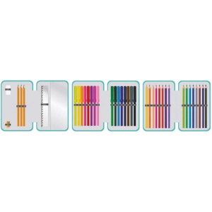 Penar fete echipat Yollo Sweet love, 3 fermoare, 38 piese, 14x6.5x20 cm2