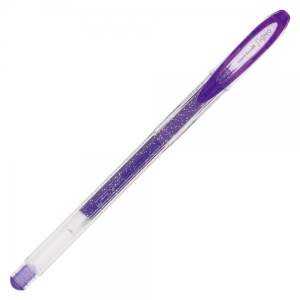 Pix cu gel Uni-ball Sparkling UM-120SP, 0.7mm, cu capac, corp transparent, scris diverse culori cu sclipici2
