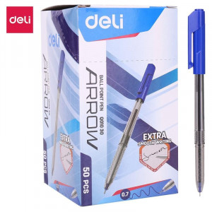 Pix unică folosință Deli Arrow , 0.7mm, albastru