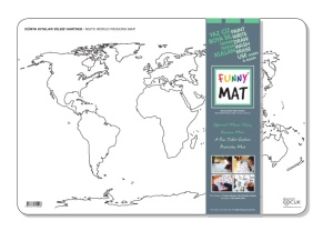 Planșă Funny Mat – Harta de muta + cadou set instrumente de colorat