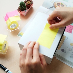 Rezervă notes autoadeziv în rolă Stick"n - magenta neon, pentru dispenser, 50 mm x 10 m5