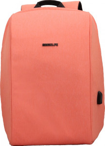 Rucsac BESTLIFE Travel Safe - roz - laptop 16 inch, charge pentru USB si TypeC conectori - Img 1