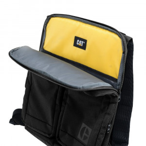 Rucsac CATERPILLAR Code - Quest Commuter, material 420D hexagonal, 2 buzunare exterioare - negru - Img 5
