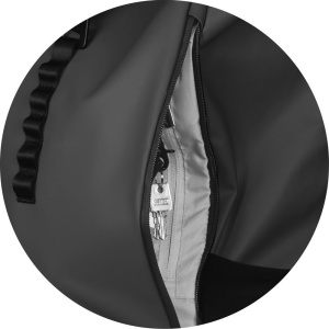 Rucsac Oxford Identity Off Road Rolltop, 10 compartimente, 32 x 48 x 10 cm, capacitate 24 l, compartiment pentru haine, agățătoare cuier, baretă torace reglabilă, bareta pentru prindere pe troller, breloc chei, închidere roll-up cu cataramă3