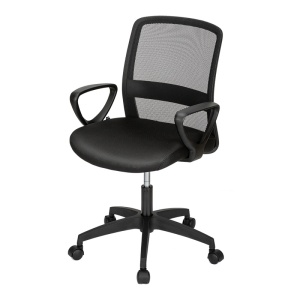 Scaun birou cu spătar mesh, sistem roți abs 4507, negru, Deli