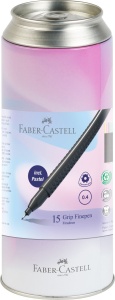 Set 15 buc liner Faber-castell promo, 0.4 mm, cutie metal