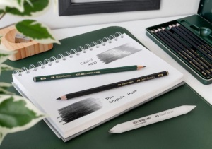 Set 20 buc creion grafit Faber-castell mat + Castell 90002