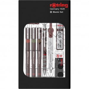 Set 3 Tragator cu Tus Rotring Isograph Master 0.1 / 0.3 / 0.5 - Img 1