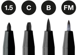 Set 4 buc marker Faber-Castell Pitt Artist Pen ( 1.5,C,B,FM), negru3