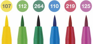 Set 6 markere Faber-castell Pitt artist pen, culori primăvară2