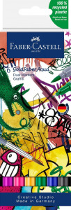 Set 6 markere solubile 2 capete Faber-castell Goldfaber Graffiti