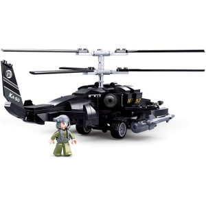 Set de constructie Machete, 333 piese, Elicopter de atac - Sluban4