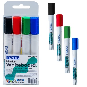 Set markere whiteboard NEBO, 4 culori/set