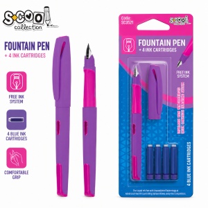 Stilou + 4 rezerve S-COOL, 1set/blister