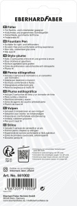 Stilou școlar Eberhard faber NXT gri-negru + 2 cartușe cerneală + pic2