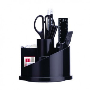 SUPORT BIROU ROTATIV ECHIPAT 16 PIESE 7 COMPARTIMENTE DELI - Img 1