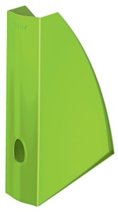 Suport dosare din plastic Leitz WOW A4 75mm, design modern și finisaj lucios.