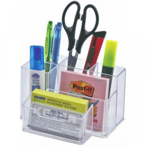 Suport plastic pentru accesorii de birou, 105 x 85 mm - Img 2