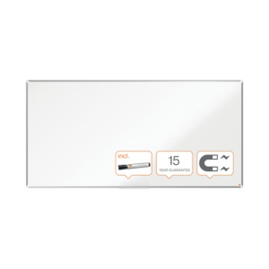 Tablă albă magnetică NOBO Premium Plus, oțel lăcuit, 240x120 cm, include marker și tăviță2