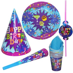 Accesorii party din carton, 36 piese/set
