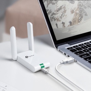 Adaptor wireless TP-Link, N300 HIGH GAIN, USB2.0, 2 antene fixe, Atheros, 2T2R, buton QSS, cablu extensie - Img 6