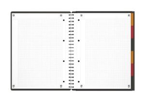 Agendă Oxford Internațional Organiser Book, A4+ 80 file, hârtie Optik 90g/mp, spiră dublă, scribzee, pătrățele, culoare gri3