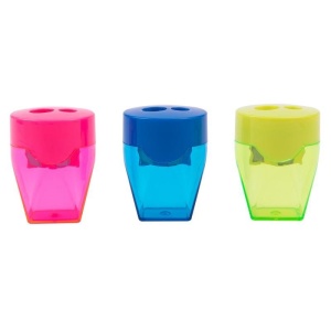 Ascuțitoare plastic dublă cu container Deli