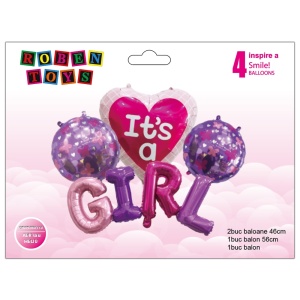 Balon folie aluminiu, It's a girl