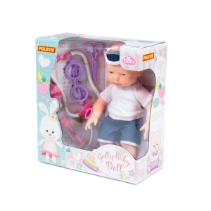 Bebeluș cu accesorii doctor, 35 cm, Polesie