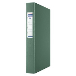 Caiet mecanic Donau A4 2 inele 25mm carton plastifiat cu etichetă – soluție practică pentru organizarea documentelor.