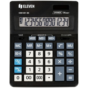 Calculator de birou, 14 digits, 205 x 155 x 35 mm, Eleven CDB1401-BK2