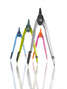 Compas plastic culori asortate + negru Herlitz