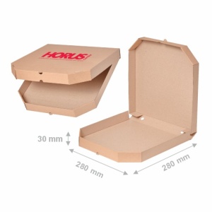 Cutie carton pentru pizza pătrată, 280x280x30 mm2