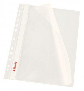 Set 10 dosare plastic Esselte cu șină și multiperforații A4 – protecție și organizare documente