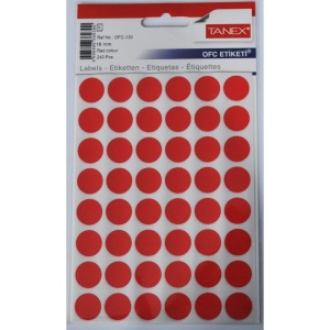 Etichete autoadezive color Tanex, D16 mm, 480 buc/set4