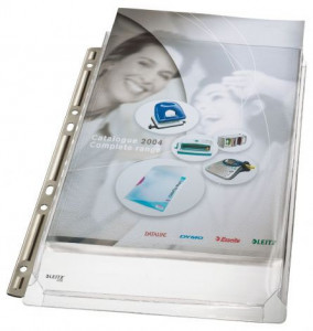 Filă protecție Jumbo Leitz, A4, extra ranforsare metal, 170 microni, 3 buc/set