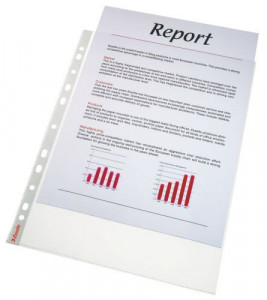 Filă protecție transparentă Esselte, A4, 85 microni. 100 buc/set
