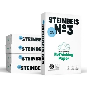 Hartie copiator reciclată, A4, 80 g/mp, 500 coli/top, STEINBEIS Classic White No.3 - Img 1