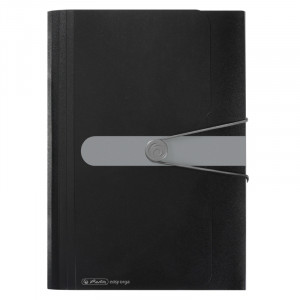 Mapa plastic expandabilă cu elastic Herlitz Easy Orga To Go A4 12 compartimente cu index negru