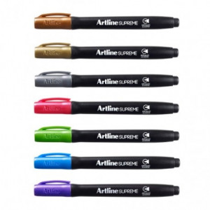Marker permanent metalizat Artline Supreme Metallic, corp plastic, vârf rotund 1.0mm