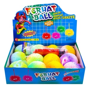 Minge yoyo, cu led, țepi, 47g, multicoloră3
